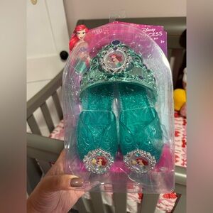 Disney Princess Ariel Dress-Up Shoes and Tiara Set
